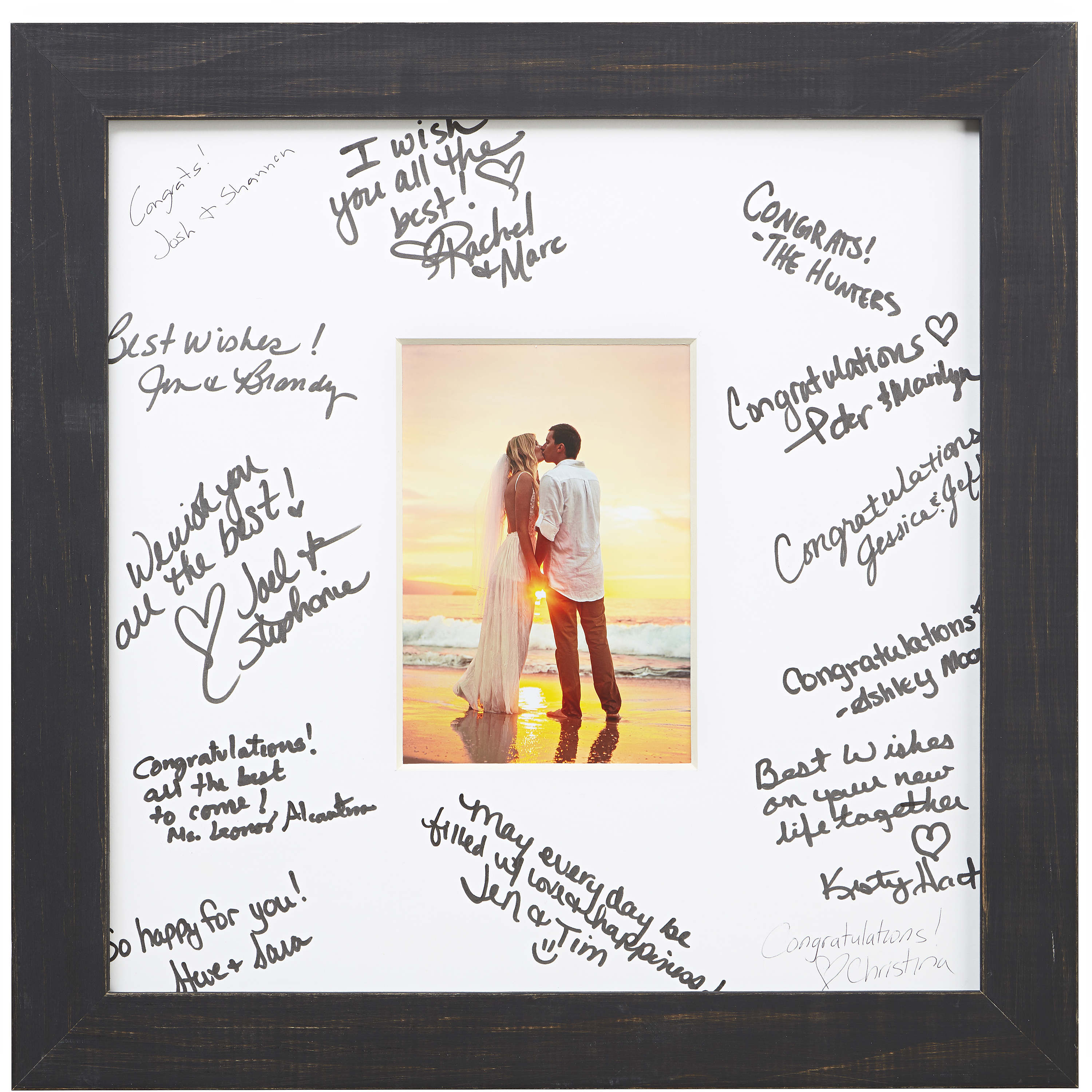 Craig Frames 14 X 14 Wedding Signature Picture Frame Matted For